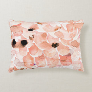 Ro, peony och löv, vattenfärgen mönster. prydnadskudde