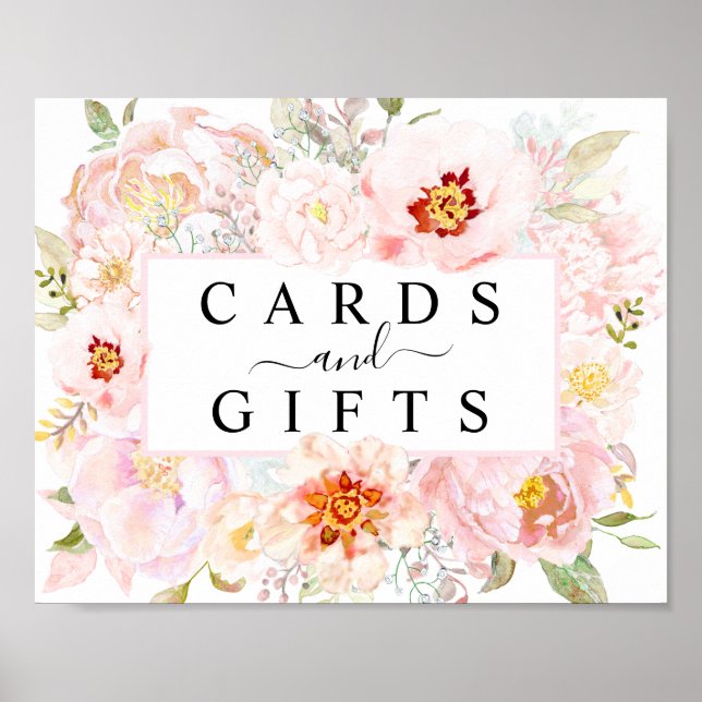 Ro Peony  Rosa Cards & Gifts Sign Poster (Framsidan)