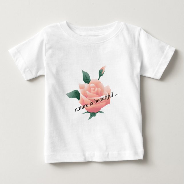 Ro (persikor) - vacker natur t shirt (Framsida)