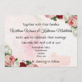 Ro personligt bröllp inbjuden dubbla sida inbjudningar