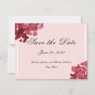 Ro Petal Rosa Romantic Bröllop Spara Datumet
