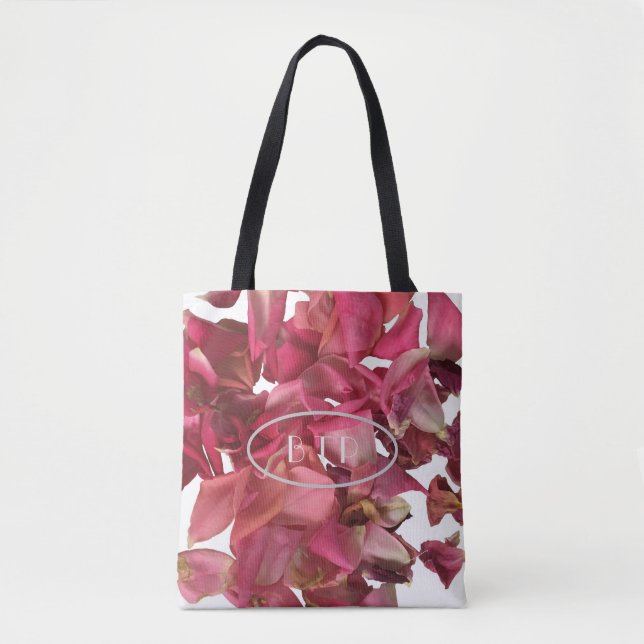 Ro Petal Rosa Romantic Personlig Tote Bag Tygkasse (Framsida)