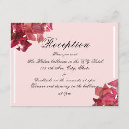 Ro Petal Rosa Romantic Wediting Card Tilläggskort