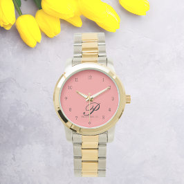 Ro Petal Script Charm Watch Armbandsur
