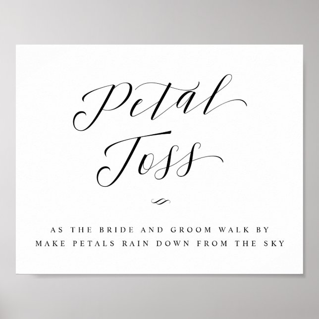Ro Petal Toss - skicka ut Bröllop-signatur från ka Poster (Framsidan)