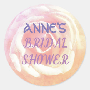 Ro PhotoBridal Shower Sticker Runt Klistermärke
