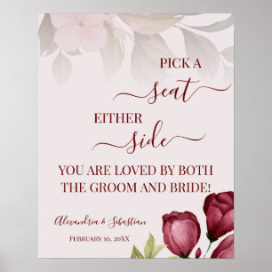 Ro Plocka A Säte på båda sidor om Bröllop Poster