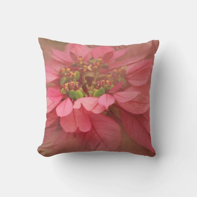 Ro  Poinsettias Digital Art Kudde (Framsida)