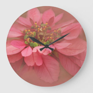 Ro Poinsettias Digital Art Stor Klocka