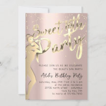 Ro Pulver Guld Konfetti, sötad 16:e Party