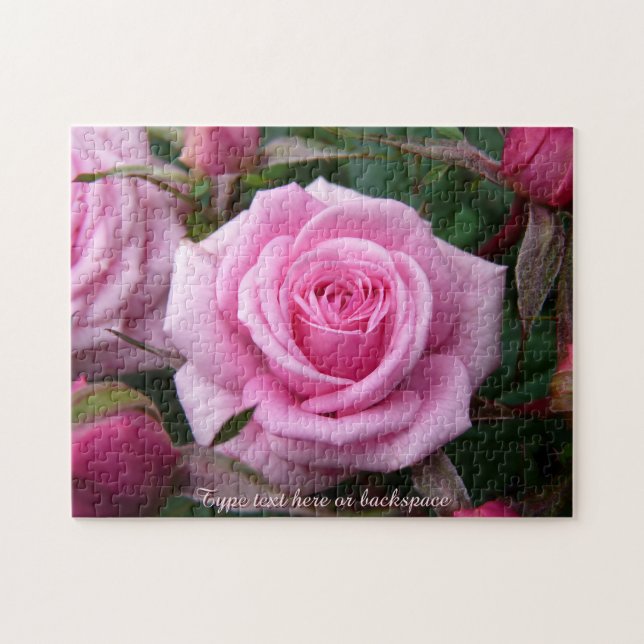 Ro Puzzle Personlig Rosa ros Puzzles Pussel (Horisontell)