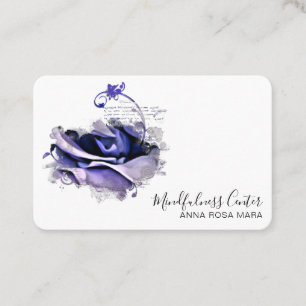 *~* RO QR Meditation Reiki Yoga Blommigt Flower Visitkort