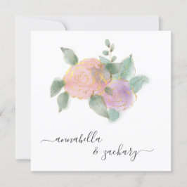 *~* RO QR OSA Guld Glitter - AR12 Bröllop Invi Inbjudningar