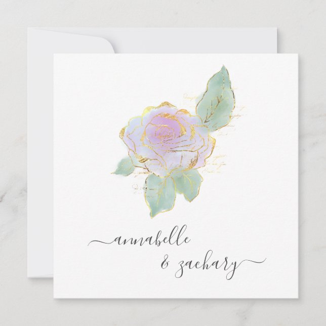 *~* RO QR OSA Guld Glitter AR12 Bröllop Invita Inbjudningar (Framsida)