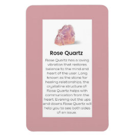 Ro Quartz Crystal Betydelse Jewelry Visning Sign Magnet