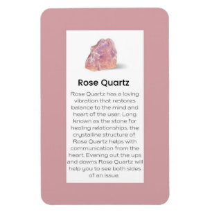 Ro Quartz Crystal Betydelse Jewelry Visning Sign Magnet