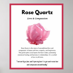 Ro Quartz Crystal-kort Poster