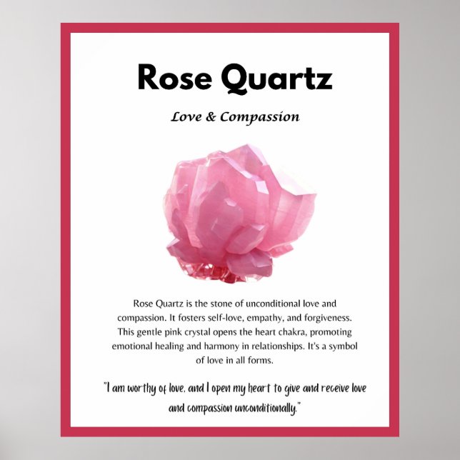 Ro Quartz Crystal-kort Poster (Framsidan)