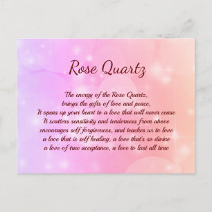 Ro Quartz Crystal-vykort Vykort