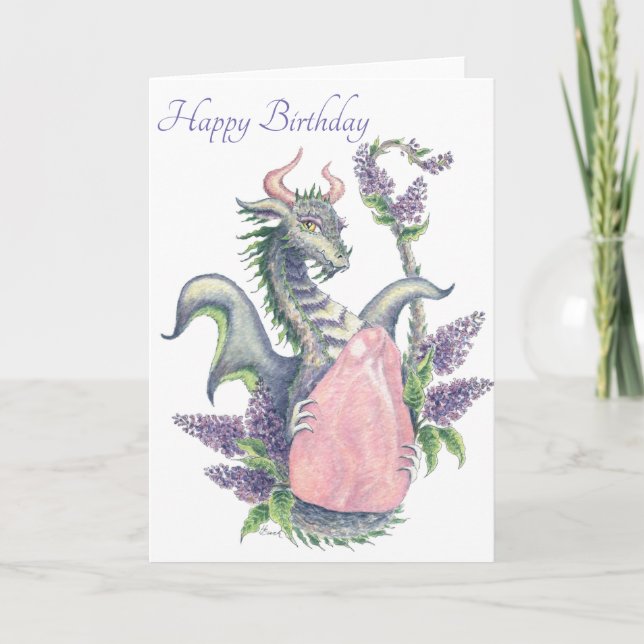 Ro Quartz Dragon (Taurus) - födelsedagskort Kort (Framsida)
