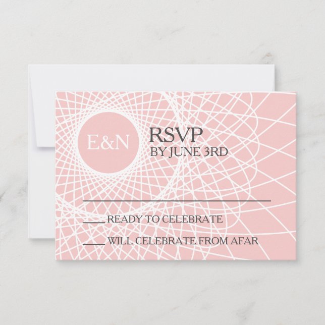 Ro Quartz Dreamcatcher DIY Bröllop OSA Inbjudningar (Framsida)