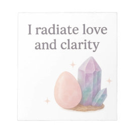 Ro Quartz & Fluorite Crystal Affirmation Anteckningsblock