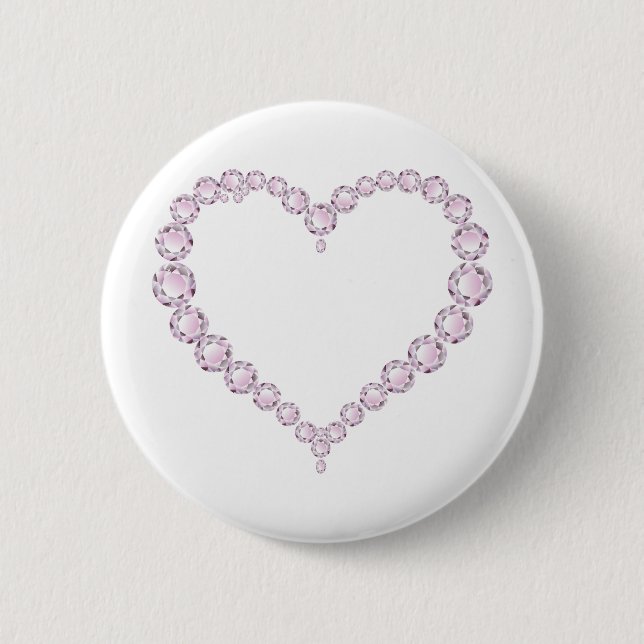 Ro Quartz Gem Heart Knapp (Framsida)