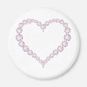 Ro Quartz Gem Heart Magnet