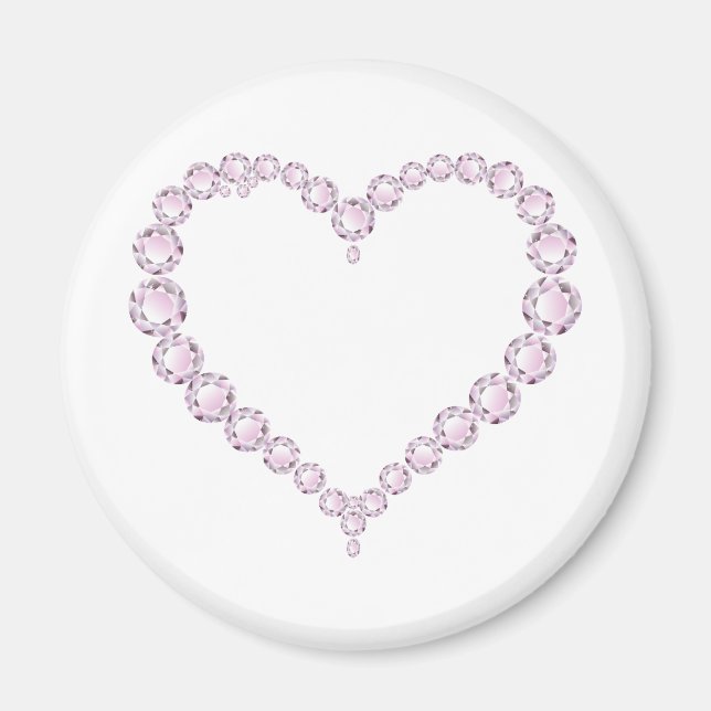 Ro Quartz Gem Heart Magnet (Framsidan)
