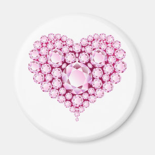 Ro Quartz Heart Gems Magnet
