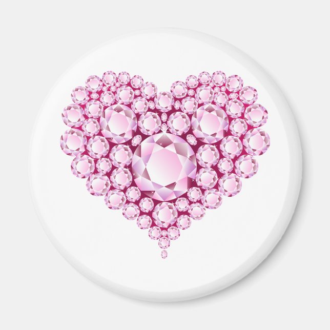Ro Quartz Heart Gems Magnet (Framsidan)