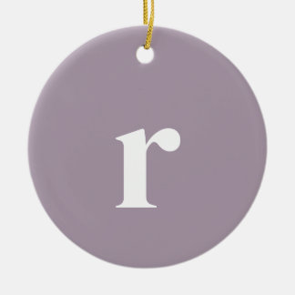 Ro Quartz Initial Brev | Minimalistisk Trendig Julgransprydnad Keramik