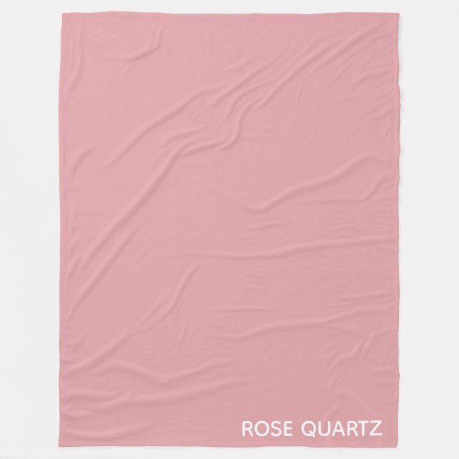 Ro Quartz rosa färg namn Fleecefilt (Framsidan)