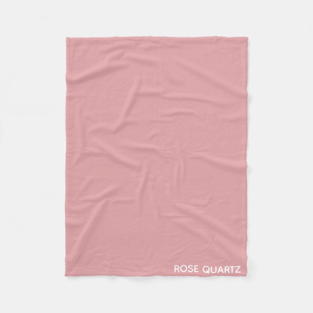 Ro Quartz rosa färg namn Fleecefilt (Framsidan)