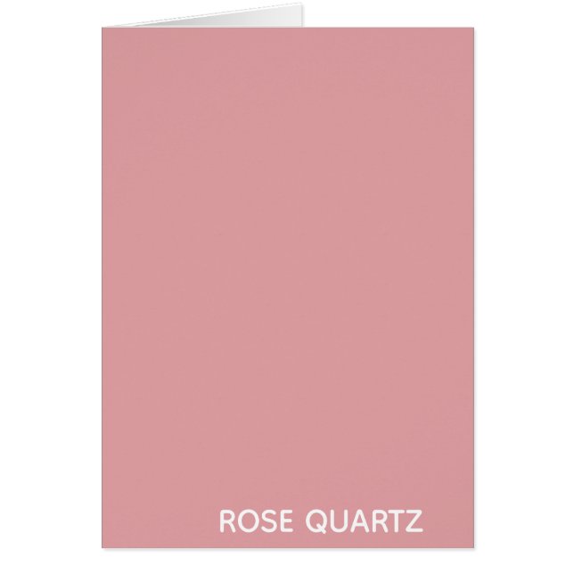 Ro Quartz rosa färg namn Hälsningskort (Framsidan)