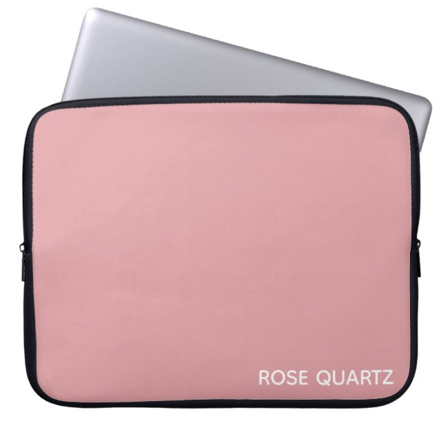 Ro Quartz rosa färg namn Laptop Fodral (Framsidan)