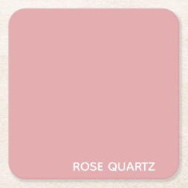 Ro Quartz rosa färg namn Underlägg Papper Kvadrat