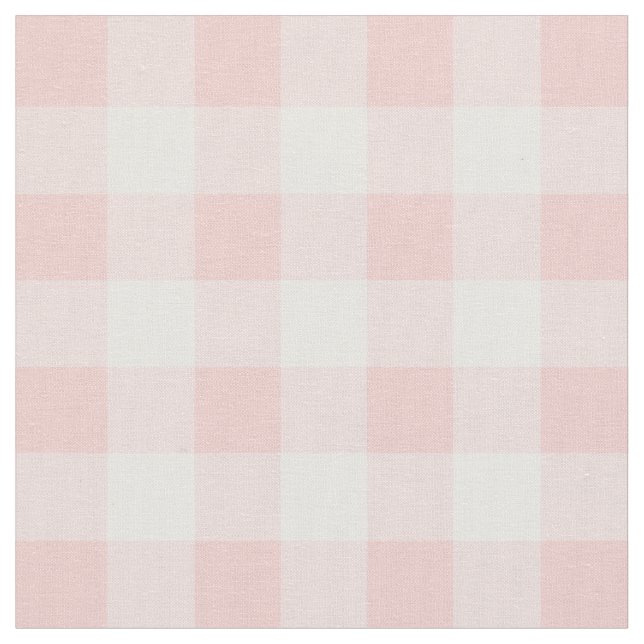 Ro Quartz Rosa & White Gingham Check Tyg (Närbild)