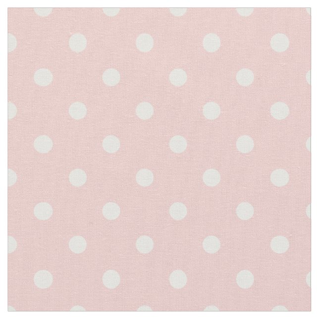 Ro Quartz Rosa & White Polka Dot Tyg (Närbild)