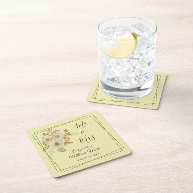 Ro Ram - den kelestiala Gulten Bröllop Underlägg Papper Kvadrat (Insitu)