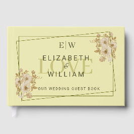 Ro Ram - Monogram Celestial Gult Bröllop Gästböcker