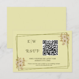 Ro Ram - Monogram Celestial Gult Bröllop OSA Kort