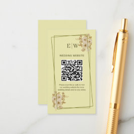 Ro Ram - Monogram Celestial Gult Bröllop Tilläggskort