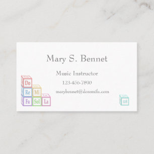 "Ro Re Mi" Musical Baby Blocks Teacher & Childcare Visitkort