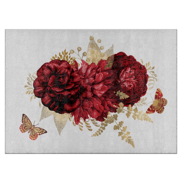 Ro Red Guld Blommigt Butterfly (Framsidan)