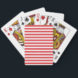 Ro Red Solid Färg Rand Vacation, sommartid Casinokort<br><div class="desc">Klassisk Ro Red färgad rand mönster på svart,  trendig sommarhavets sjösegelfartyg eller sol vibes design.</div>