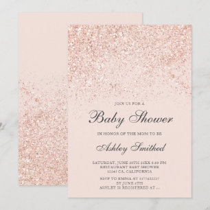 Ro-reservdelar i glitter  babydusch inbjudningar