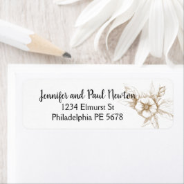 Ro, returadressetikett för teckning returadress etikett