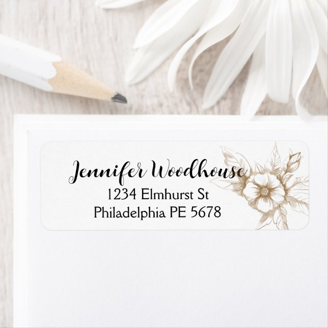 Ro, returadressetikett för teckning returadress etikett (Insitu)