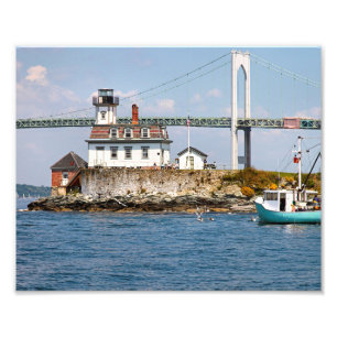 Ro, Rhode island fotoutskrift, fyr, Fototryck